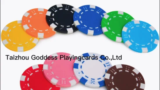 14G Clay Poker Chip with Golden Trim Sticker